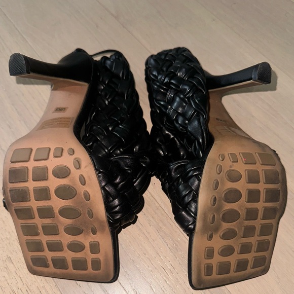 Ego Molly-Mae Impress Black Braided Heeled Sandals - Picture 4 of 6